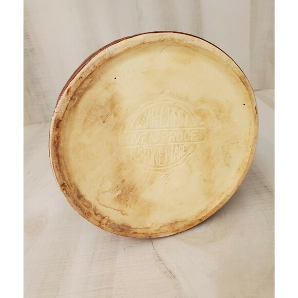 Marcrest Daisy Dot Stoneware COOKIE JAR Colorado Utensil jar Brown 8" No lid - Picture 5 of 7